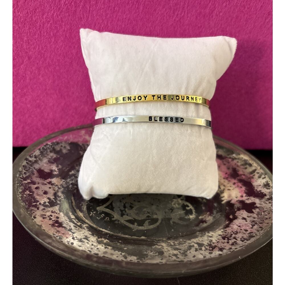 MANTRA - Stainless Cuff Bracelet Inspiration Engraved Quotes